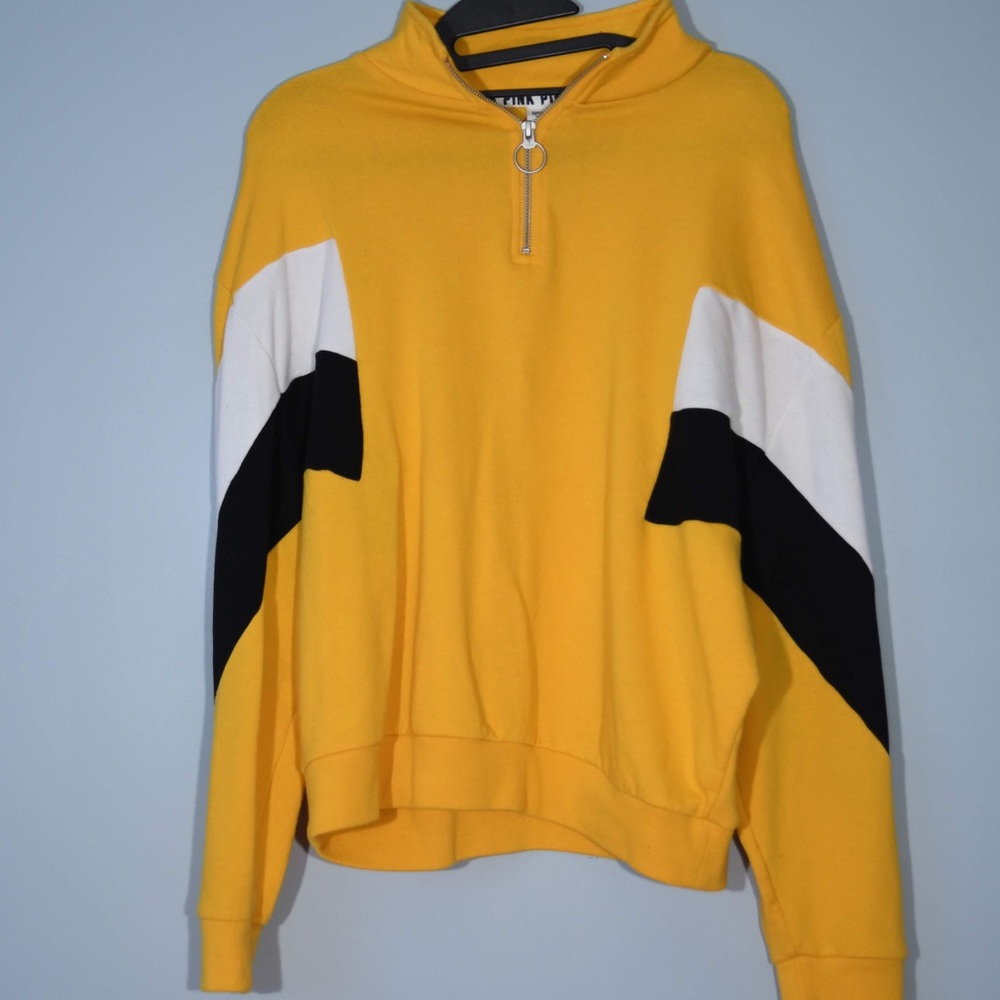 Mock neck sweatshirt, quarter zip, dolman sleeves